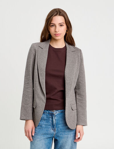 Veste blazer manches longues blanc femme