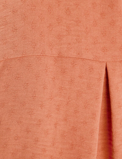 Blouse manches courtes vieux rose femme