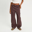 Jean wide leg carpenter marron foncé femme