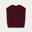 Gilet ample sans manches bordeaux femme