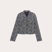 Veste courte zippée noir femme