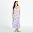 Robe longue &eacute;vas&eacute;e col coeur Bridgerton violet clair femme