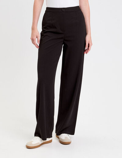 Pantalon large noir femme