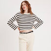 Pull court manches pagodes blanc femme