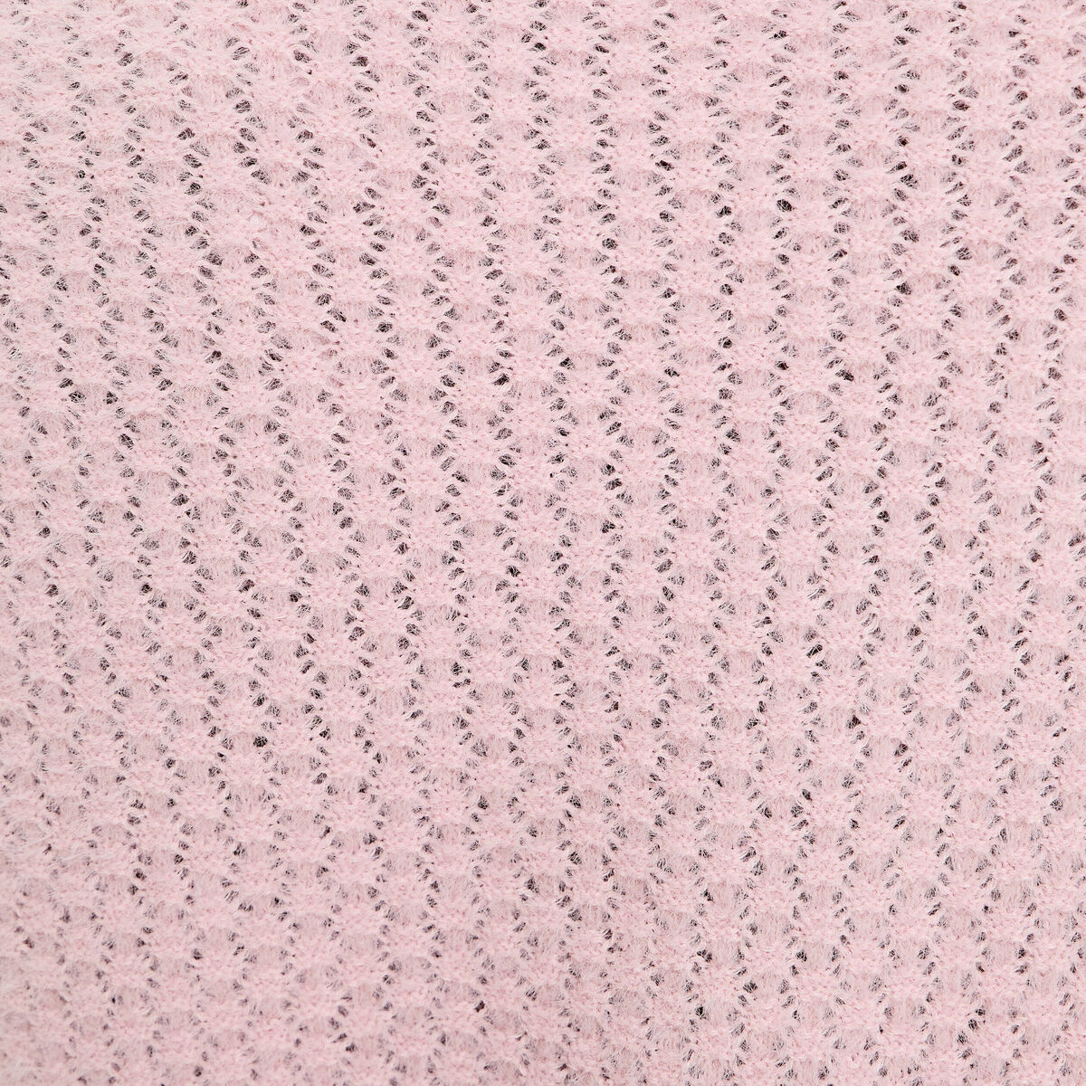 Pull col v manches longues rose pastel femme