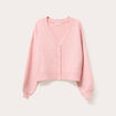 Gilet manches longues rose clair femme
