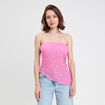 Bandeau ajusté sans manches dentelle rose femme
