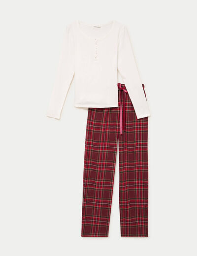Lot de 2 pyjamas manches longues rose femme