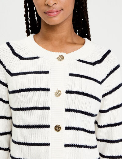 Gilet manches longues blanc femme