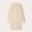 Robe pull ajustée torsades sable femme