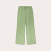 Pantalon large taille haute vert kaki femme