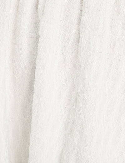 Robe évasée dentelle ecru femme