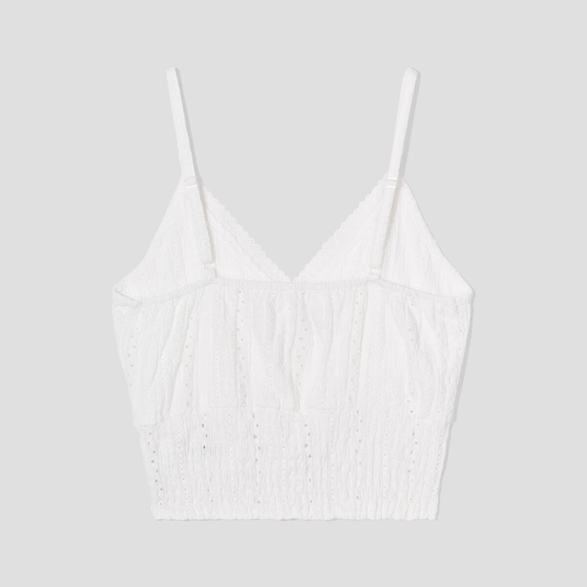 Blouse broderie anglaise ecru femme