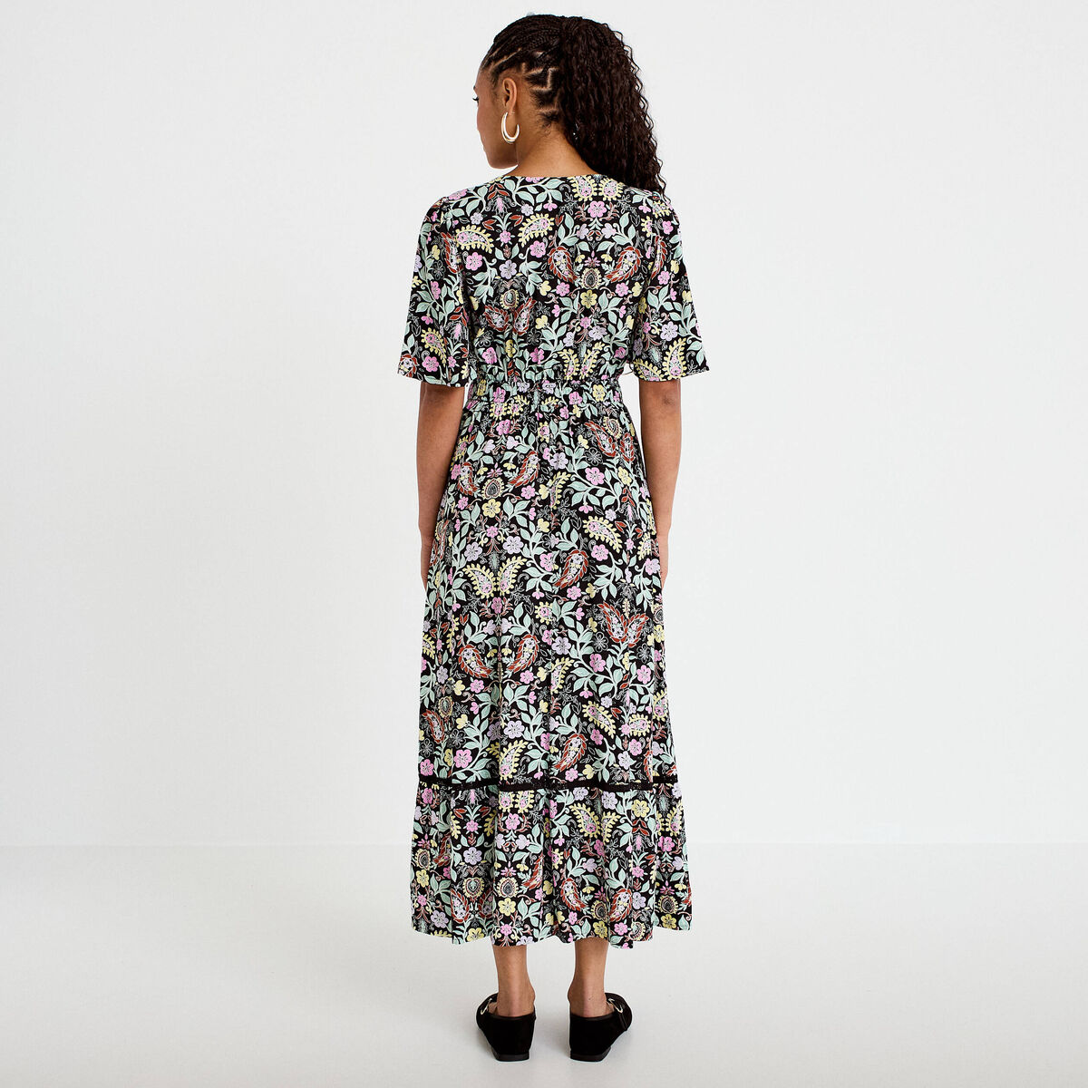 Robe &eacute;vas&eacute;e noir femme