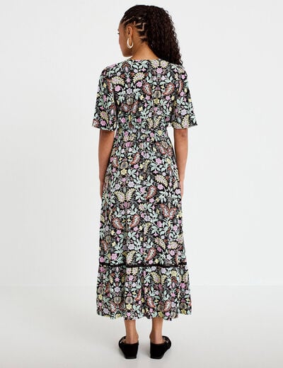 Robe &eacute;vas&eacute;e noir femme