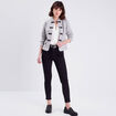 Jeans slim 5 poches denim noir femme