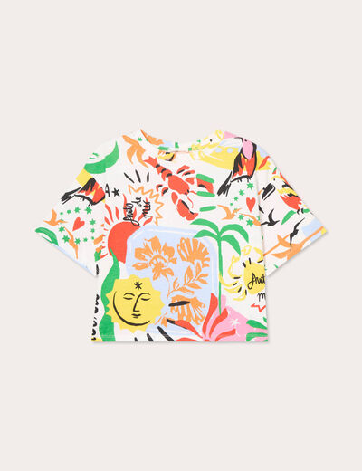 T-shirt cropped blanc femme