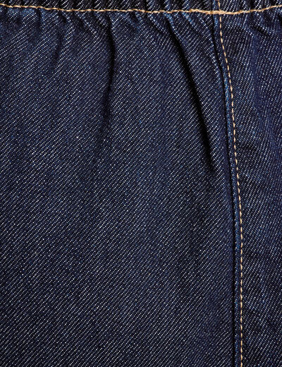 Jeans large taille élastiquée denim brut femme
