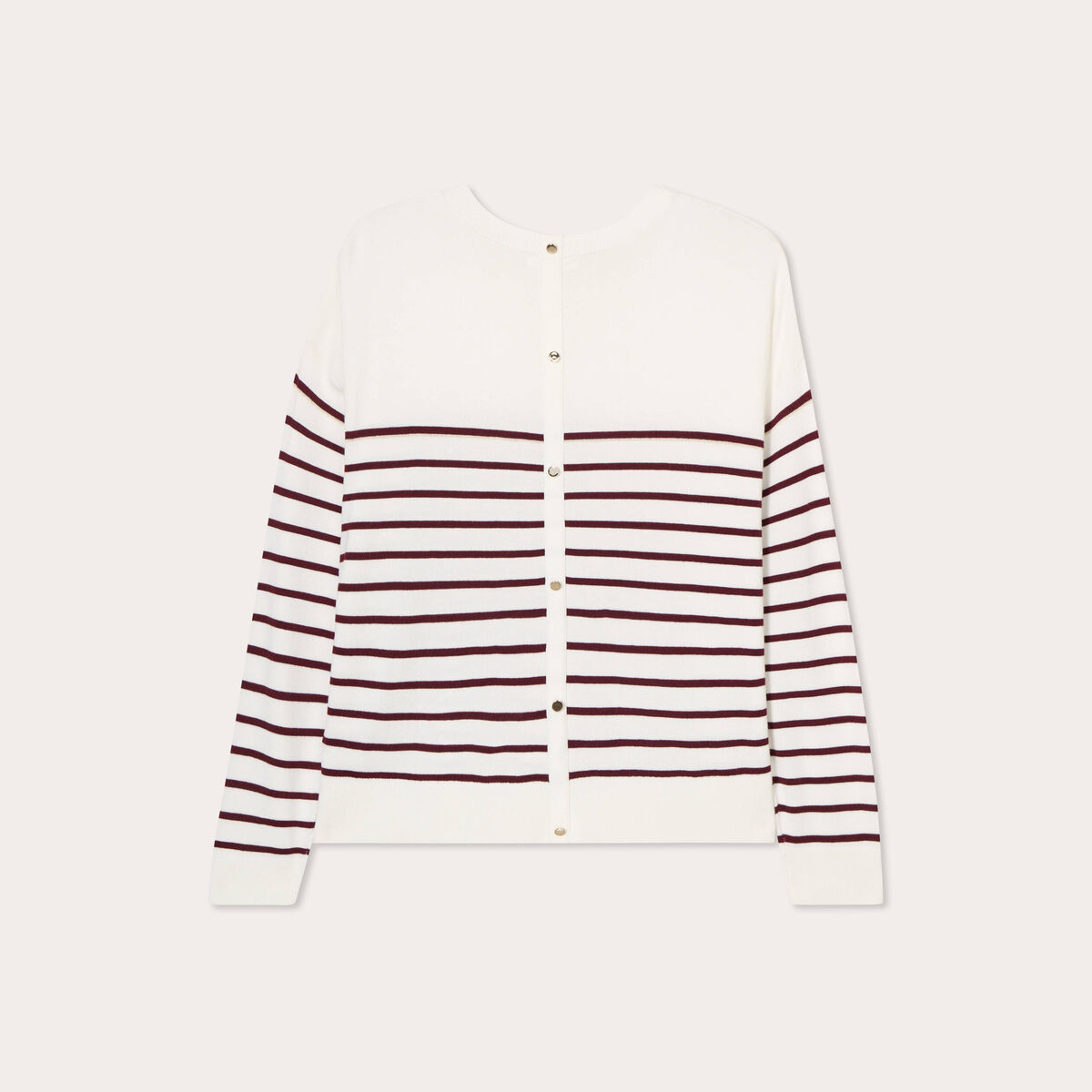 Pull manches longues bordeaux femme