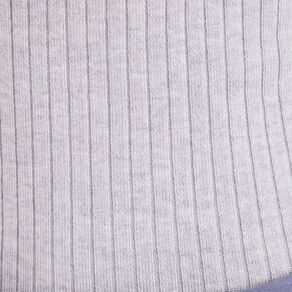 Pull col roulé côtelé gris clair femme