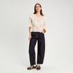Blouse manches 3/4 dentelle ecru femme