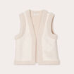 Veste sans manches ecru femme