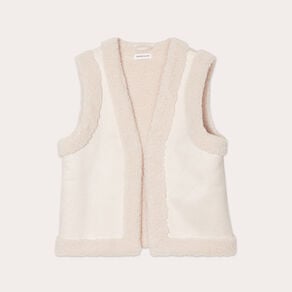 veste sans manches ecru femme Veste sans manches ecru femme