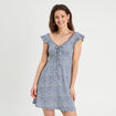 Robe trapèze sans manches bleu gris femme