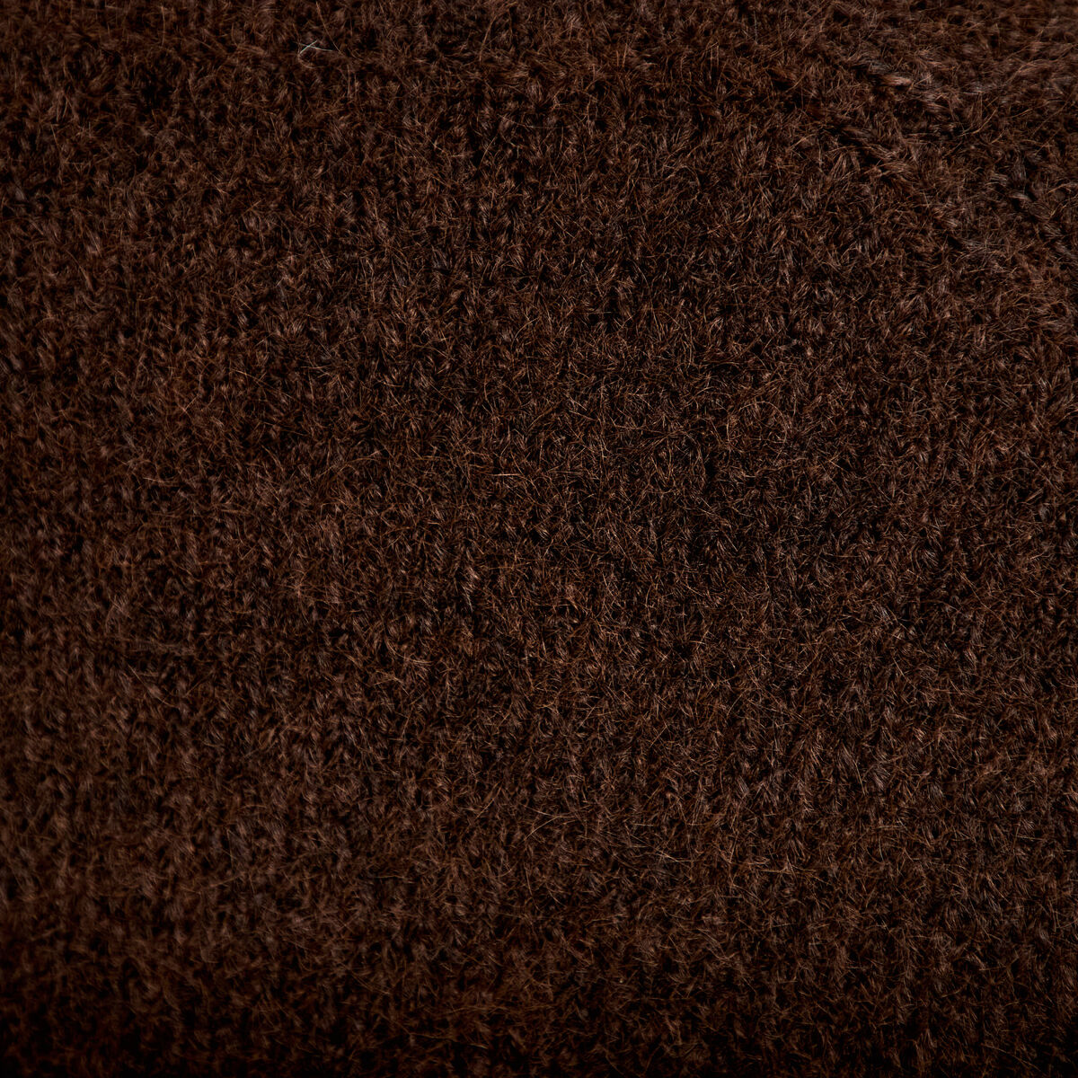 Pull ample col rond manches longues marron fonc&eacute; femme