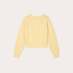 Gilet court nou&eacute; jaune clair femme