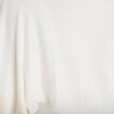 Pull ample manches courtes col rond ecru femme