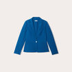 Veste blazer droite bleu canard femme