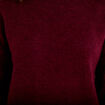 Pull col rond manches longues bordeaux femme