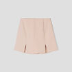 Jupe-short droite fentes sable femme