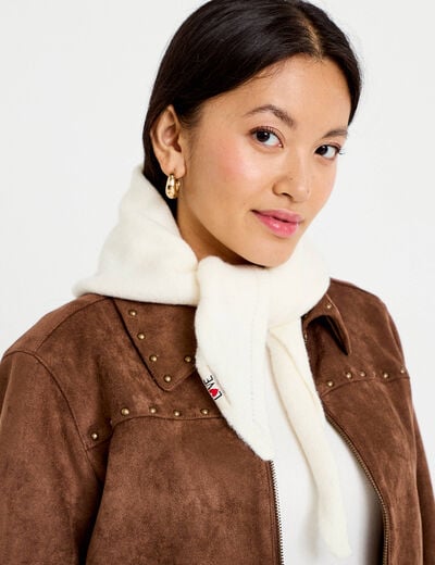 Foulard fluide ivoire femme