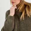 Pull manches longues vert kaki femme