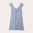 Robe trapèze sans manches bleu gris femme