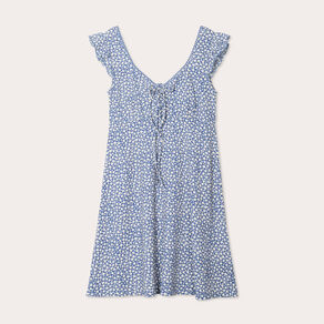 Robe trapèze sans manches bleu gris femme