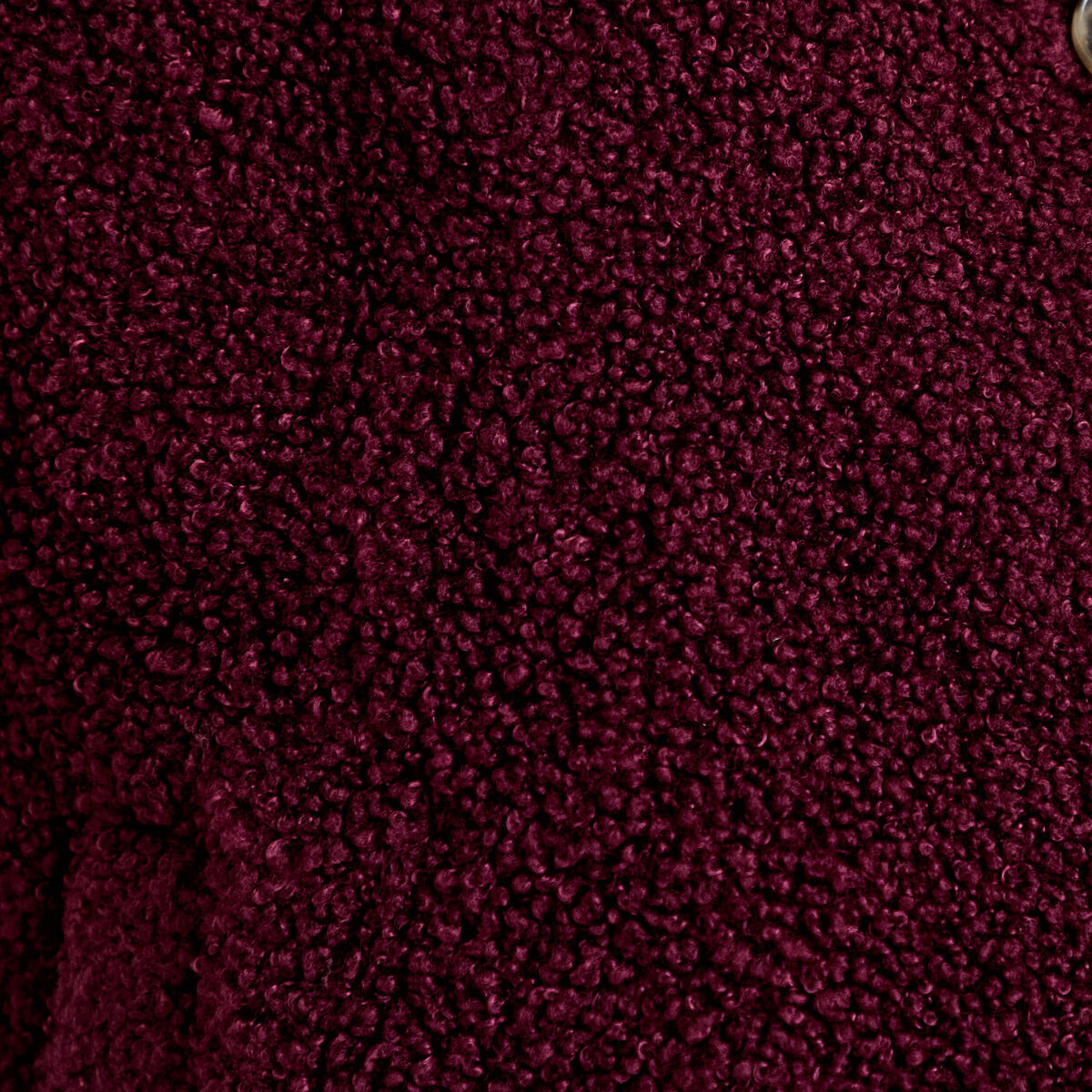 Veste sans manches fausse fourrure prune femme