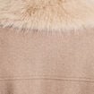 Veste droite cropped col tailleur taupe femme
