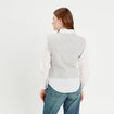 Pull manches longues 2-en-1 gris clair femme