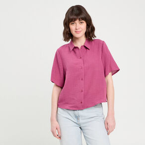 chemise manches courtes prune femme Chemise manches courtes prune femme
