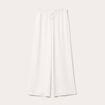 Pantalon large ecru femme