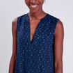 Blouse sans manches bleu marine femme