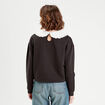 Sweat col claudine noir femme