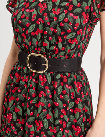 Ceinture élastiquée noir femme