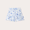Jupe-short droite bleu roi femme