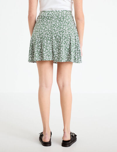 Jupe-short patineuse vert femme