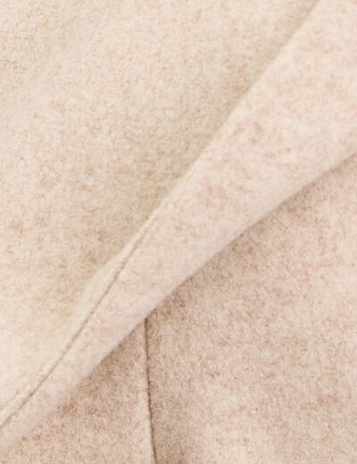 Manteau ceintur&eacute; &agrave; capuche beige femme