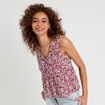Blouse nouée rouge femme